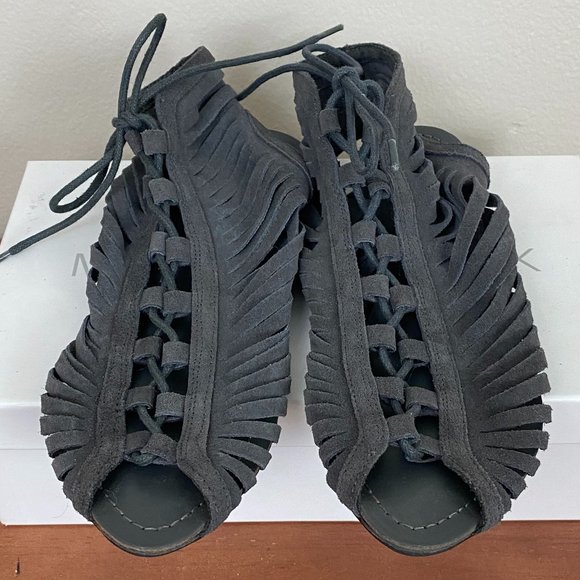 MIA Shoes - MIA Gray Suede Sandals